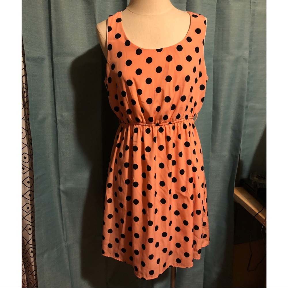 Pink & Black  Polka Dot Pinup Dress